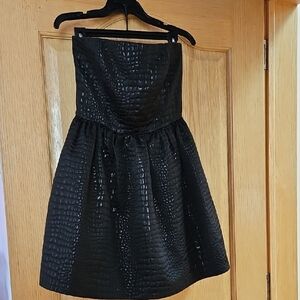 AQUA Black Strapless Dress